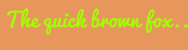 Image with Font Color A2FF00 and Background Color E7975C